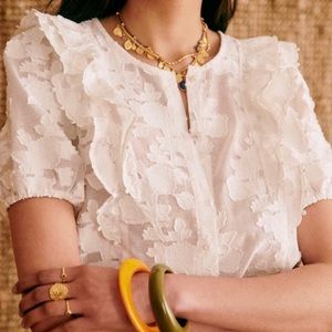 Sezane Jordanna Blouse - Ecru